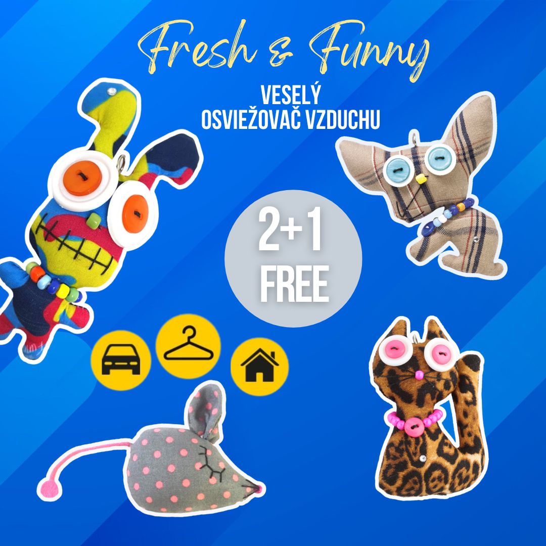 Akcia 2+1 na originálne slovenské osviežovače Fresh & Funny