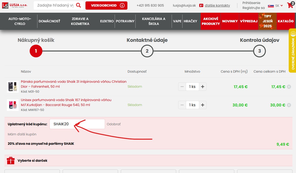 Voňavá 20% ZĽAVA na všetky parfumované vody SHAIK (áno, úplne všetky). Pozri!