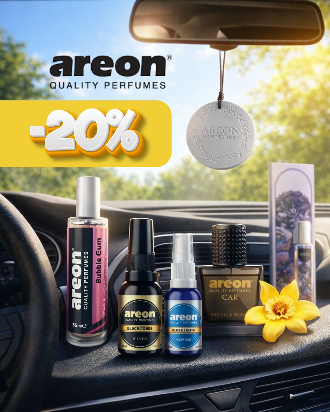 20% ZĽAVA na auto parfémy Areon Car Perfume. Objavíš ten svoj?