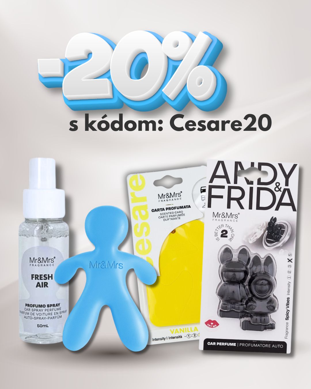 Tu je Tvoj kód na zľavu 20% : CESARE20