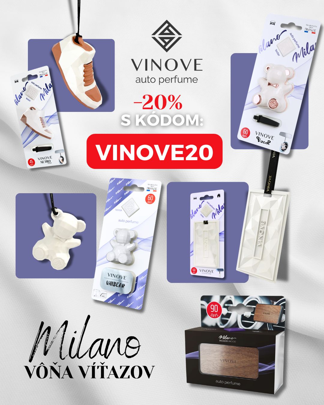 MILANO - vôňa víťazov teraz so zľavou 20% s kódom: VINOVE20
