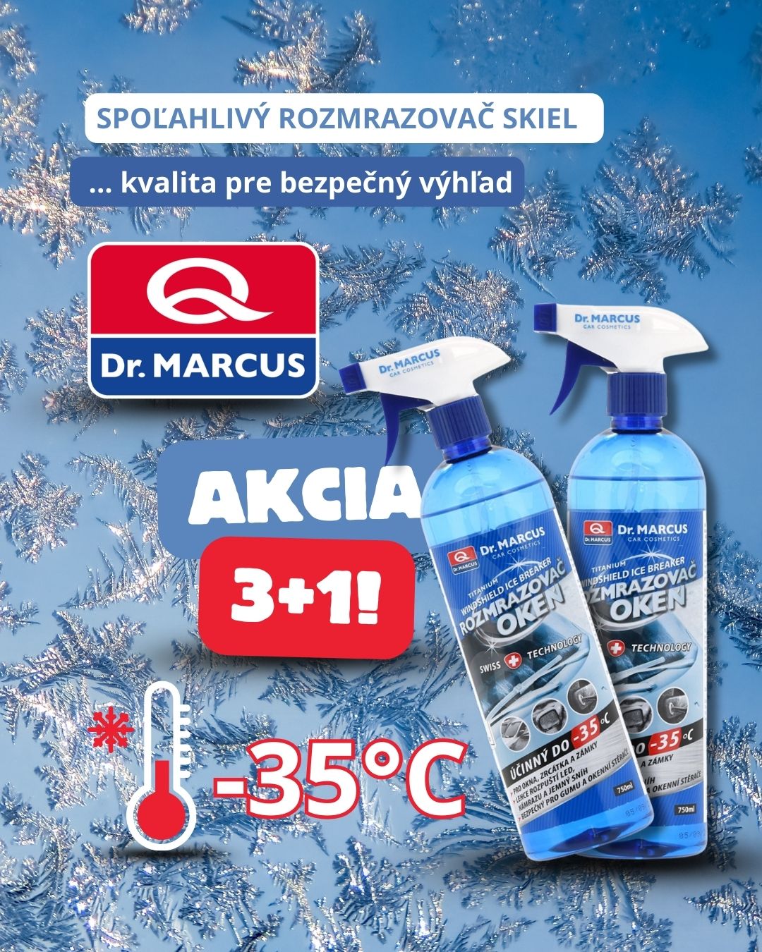AKCIA 3+1 na efektívny rozmrazovač skiel Dr. Marcus 750 ml ;)