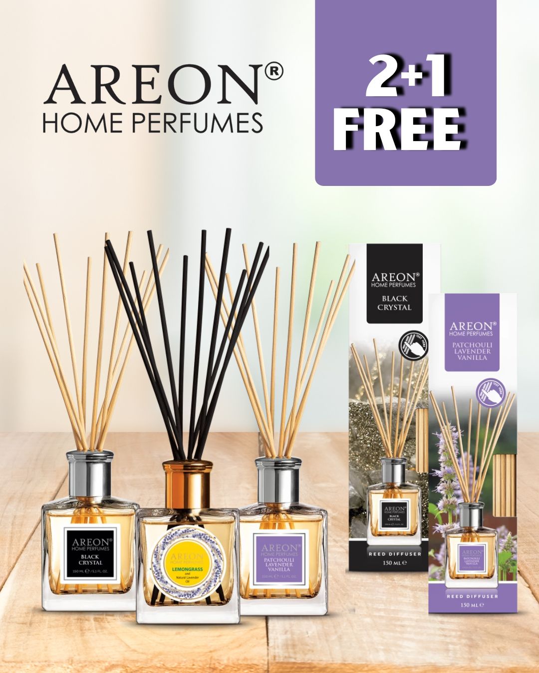 2+1 ZDARMA na Areon Sticks 150ml [len DO NEDELE...]