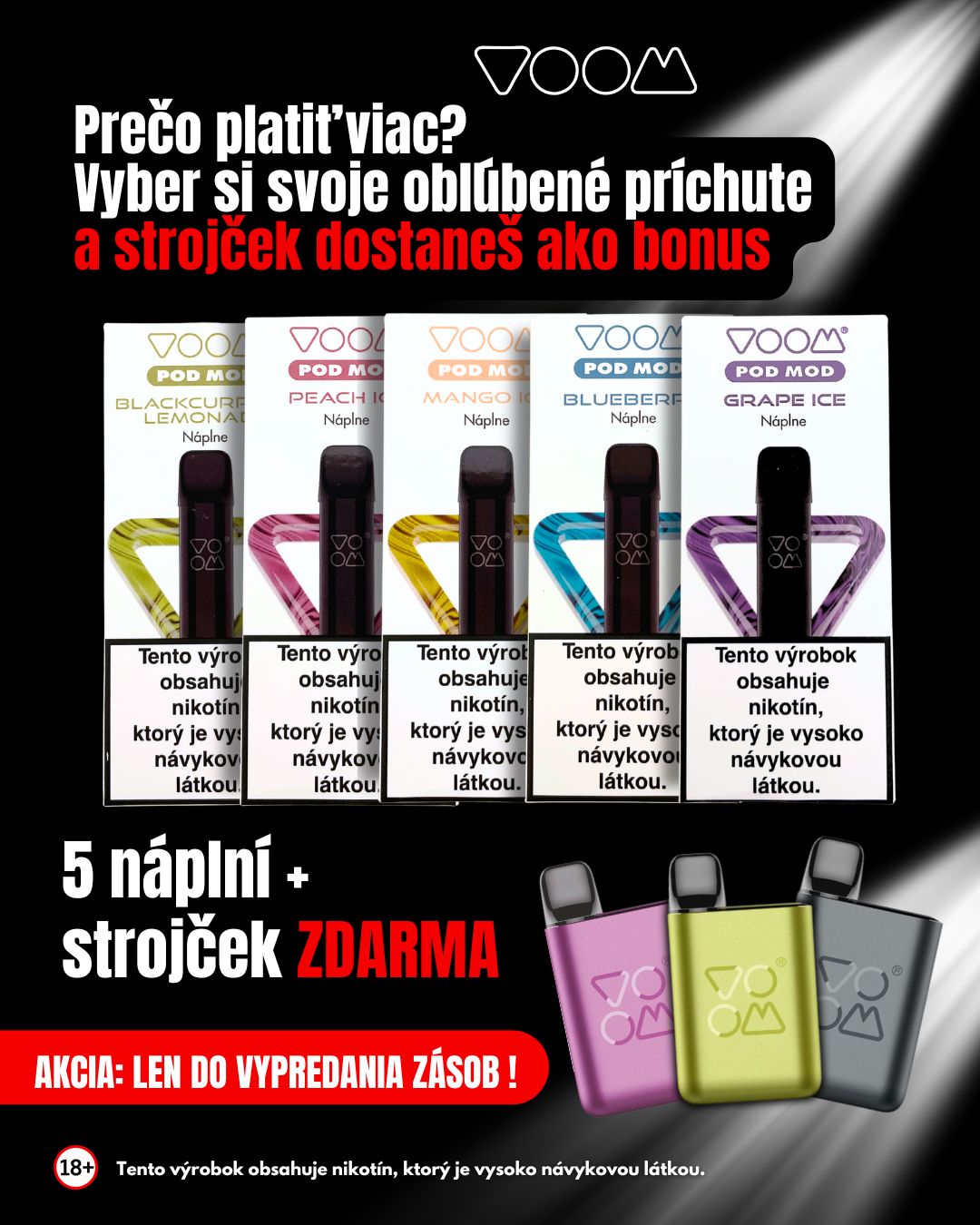 Získaj elektronickú cigu VOOM POD MOD zdarma ;)