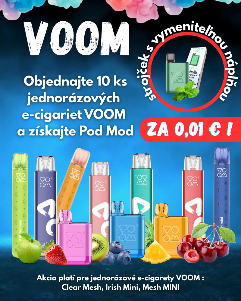 Získaj elektronickú cigu VOOM POD MOD zdarma ;)