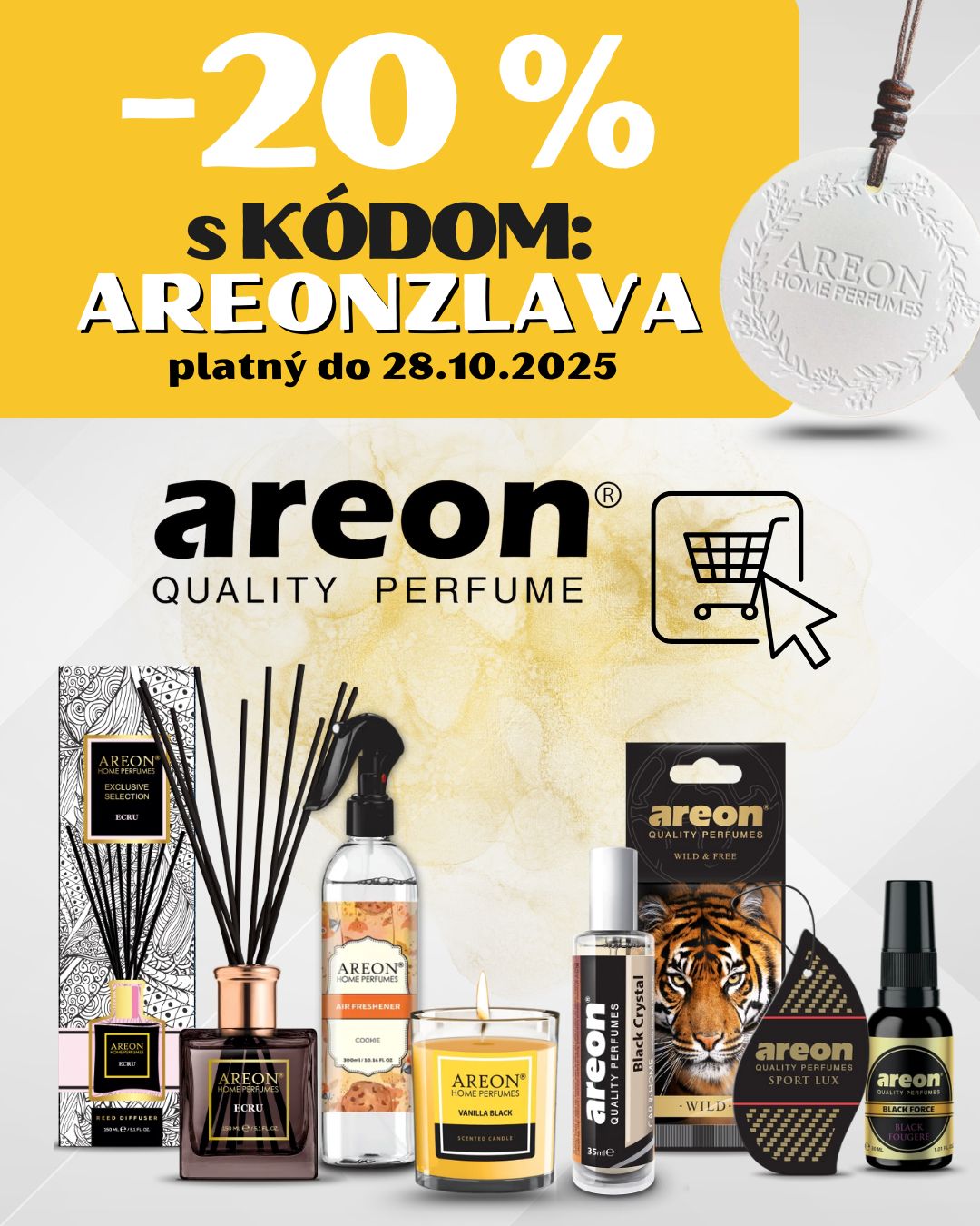 ZĽAVA 20% na všetky produkty AREON (okrem akciových)