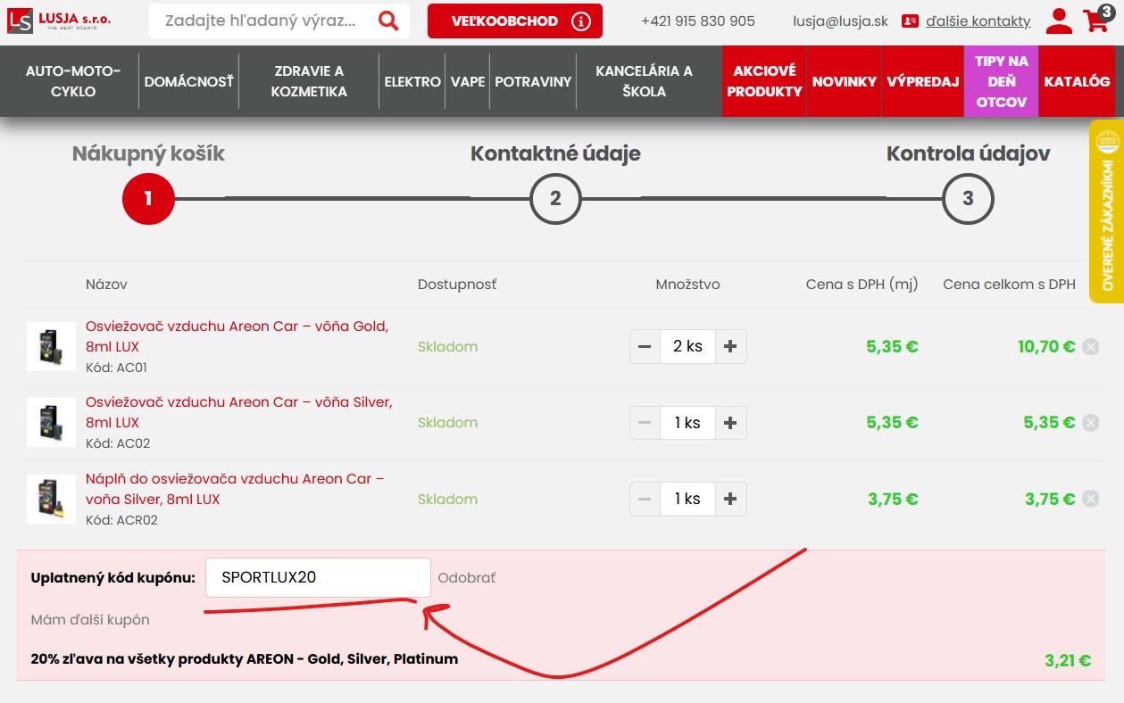 20% ZĽAVA na Areon Sport Lux s kódom SPORTLUX20