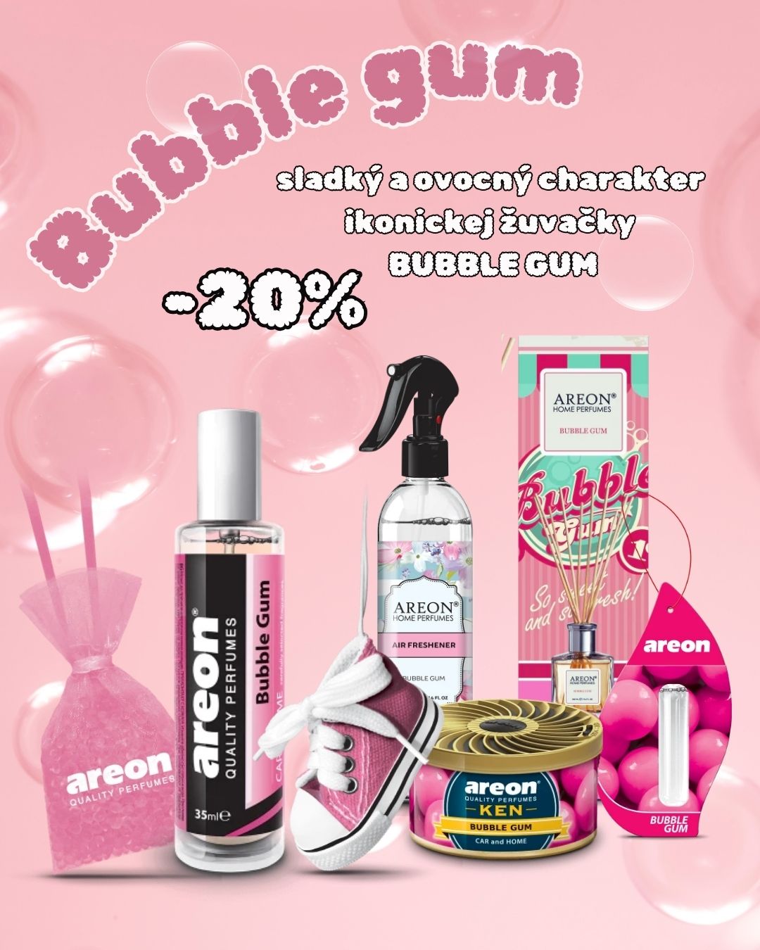 AREON Bubble Gum 20% zľava