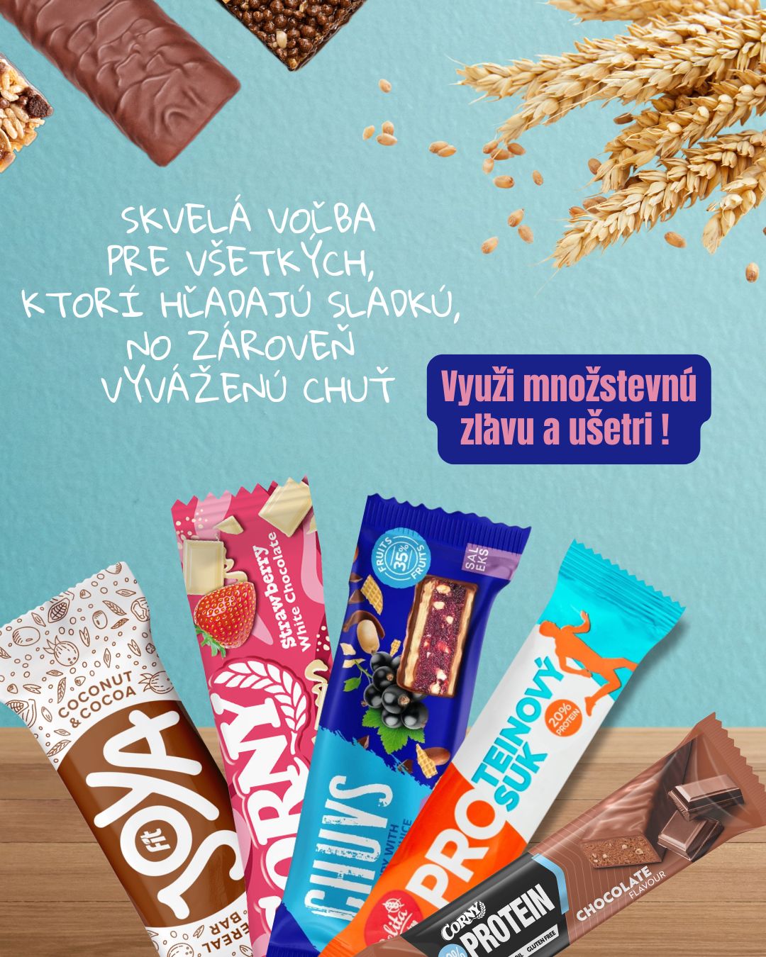 NOVINKY + AKCIA! Fajné cereálne tyčinky JOYA, CORNY, FIT Müsli a ďalšie :) Využiješ lákavé množstevné zľavy?
